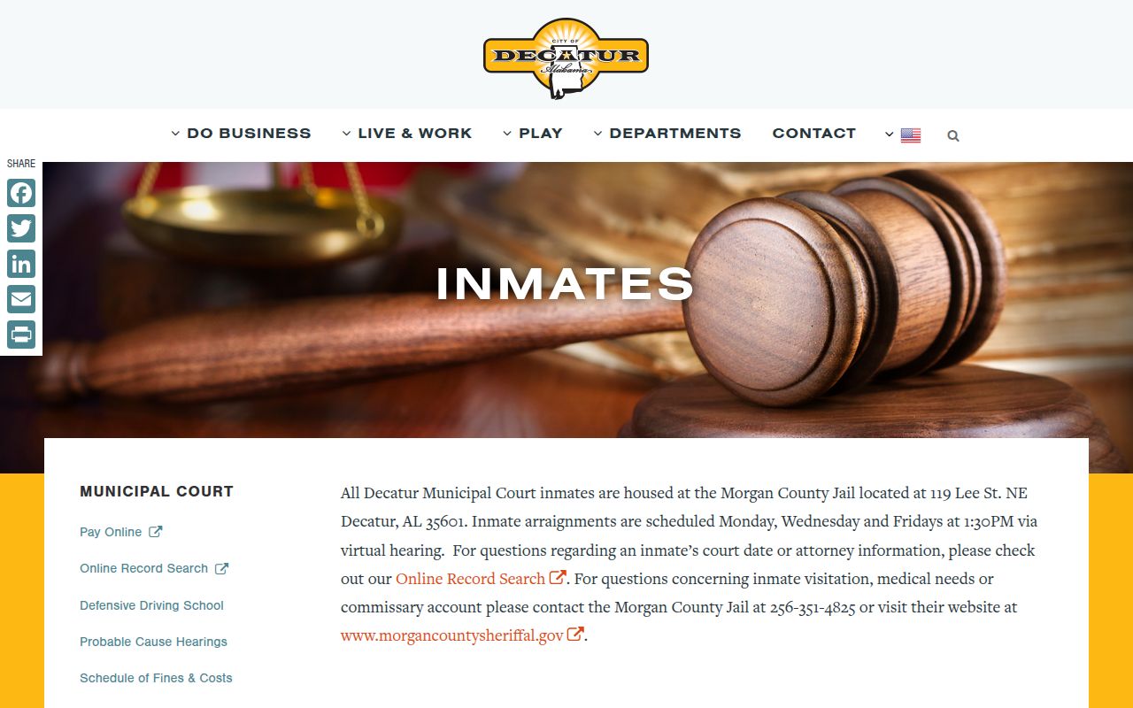 Decatur city inmates page