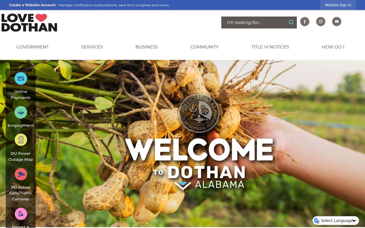 Dothan city government website
