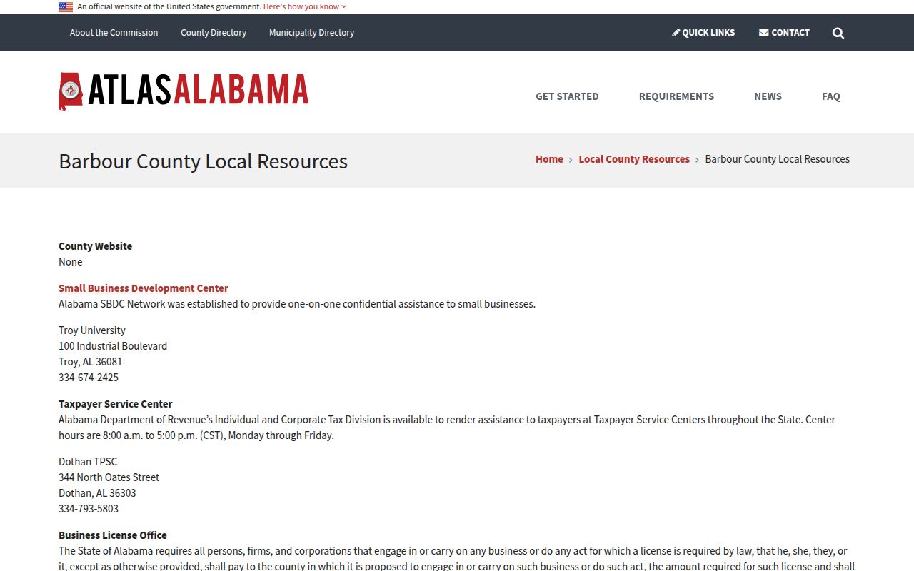 Barbour County Sheriff office and jail booking records