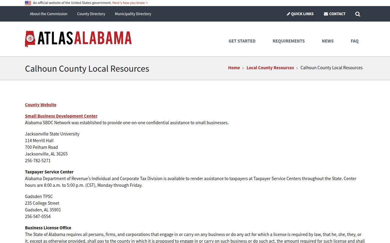 Calhoun County Sheriff office and jail information