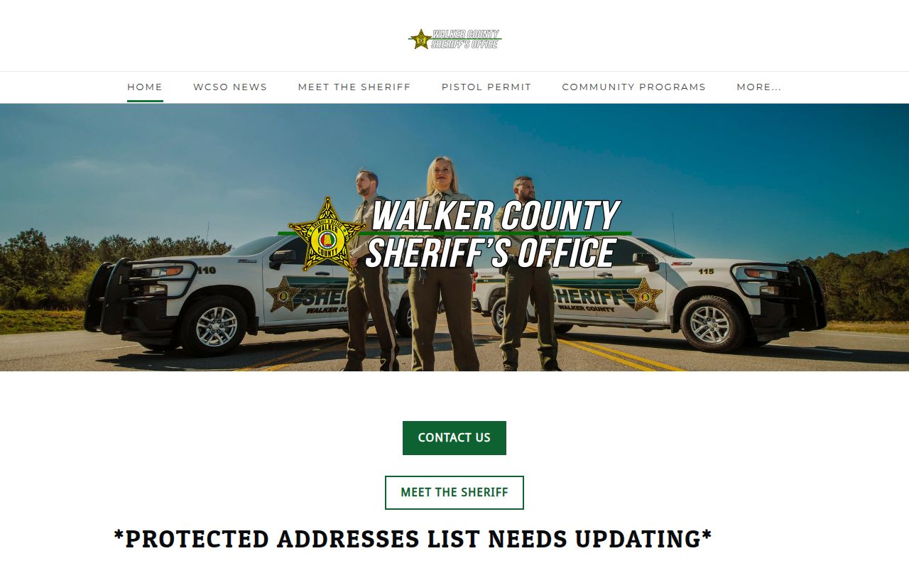 Walker County Sheriff office and jail information